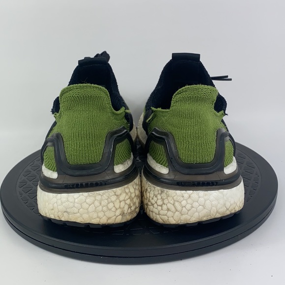 Adidas Ultraboost 19 Tech Green/Black Running Shoes G27511 Men's Size 9.5 - Picture 6 of 13